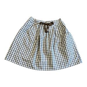 Olive Juice Girls Gingham Checkered POckets Picnic Classic Preppy Skirt Size 6Y